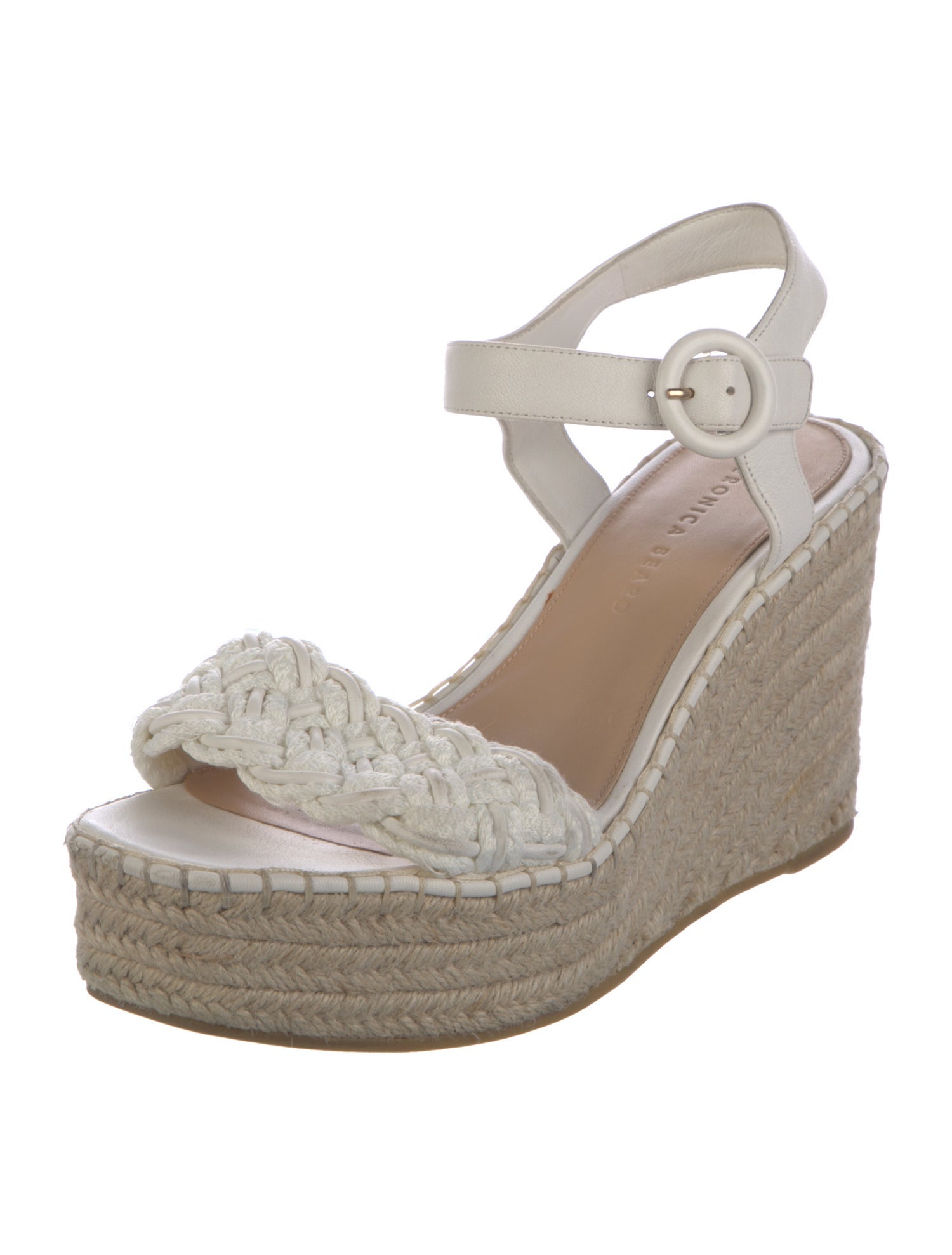 Veronica Beard Leather Braided Accents Espadrilles