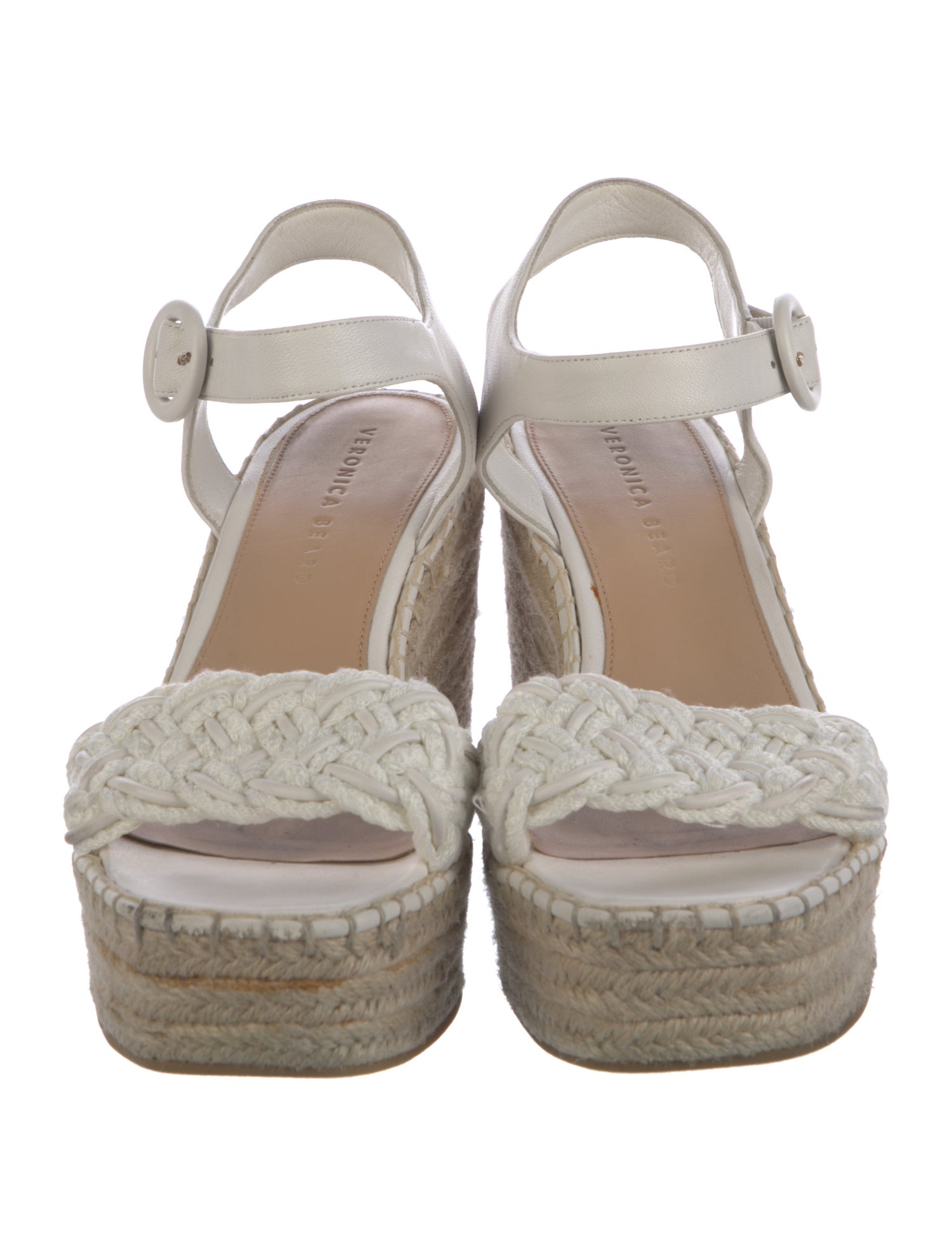 Veronica Beard Leather Braided Accents Espadrilles