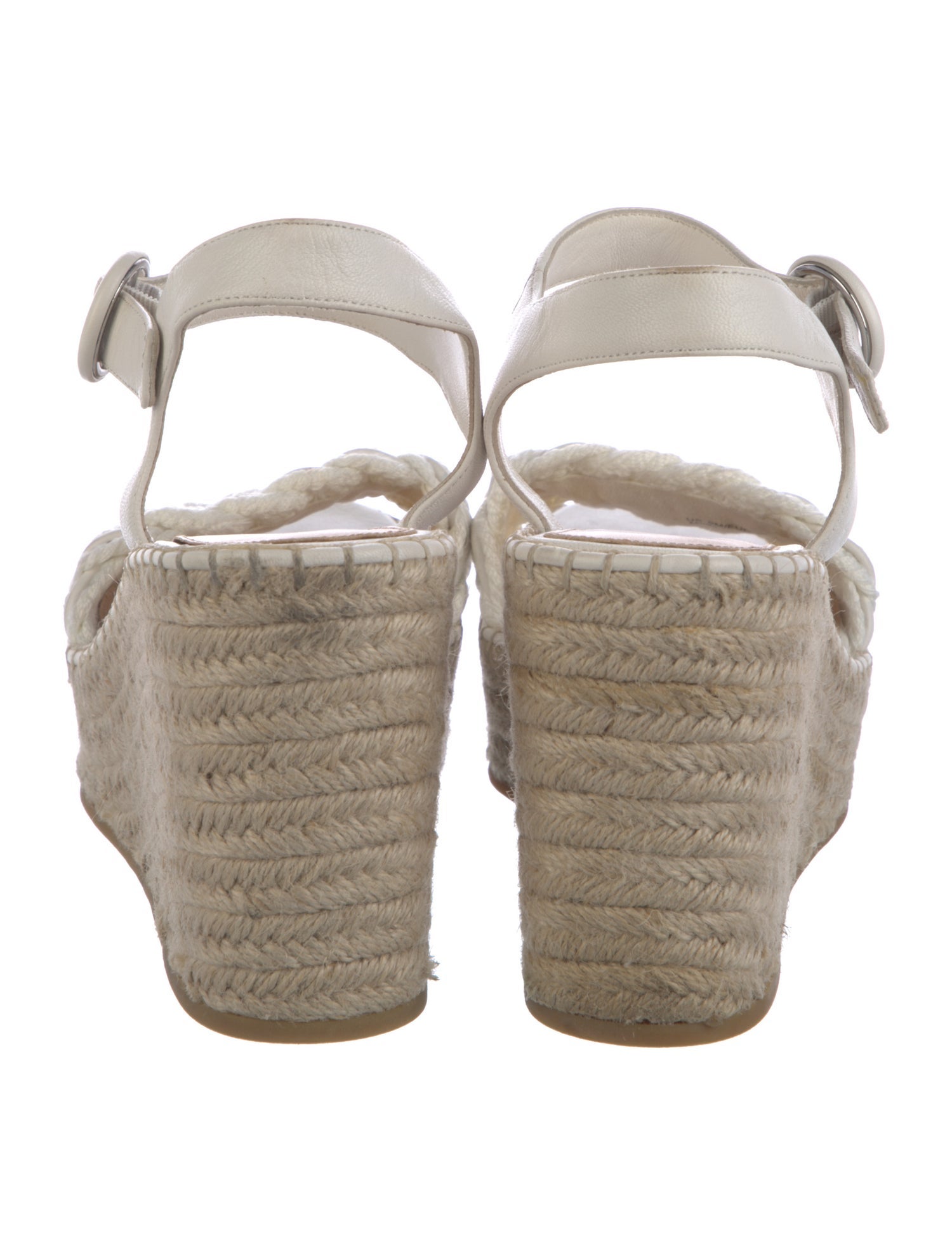 Veronica Beard Leather Braided Accents Espadrilles