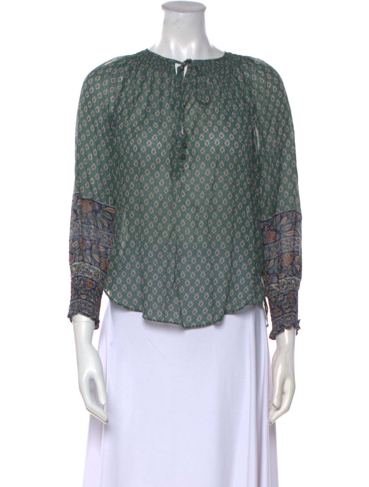 Veronica Beard Silk Printed Blouse