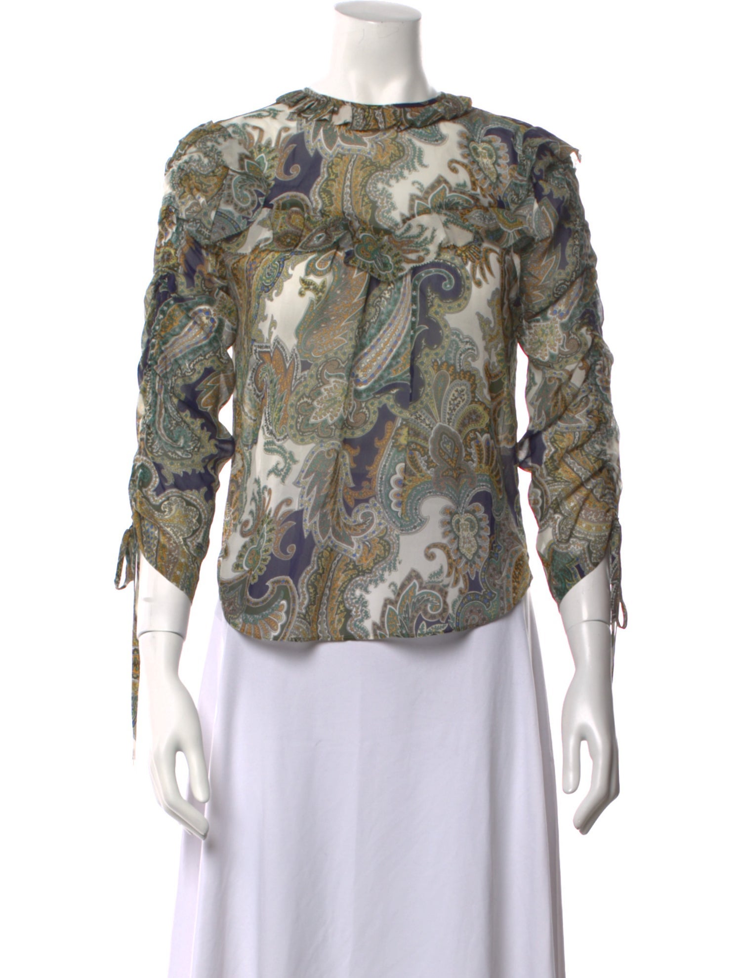 Veronica Beard Silk Paisley Print Blouse w/ Tags