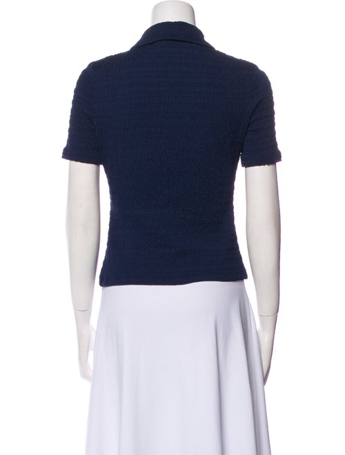 Veronica Beard Linen Short Sleeve Button-Up Top