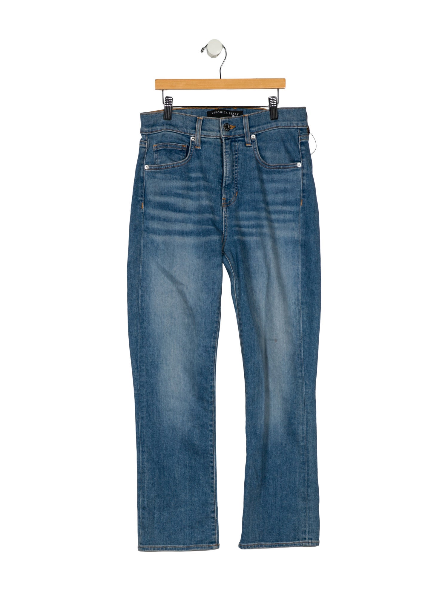 Veronica Beard High-Rise Straight Leg Jeans