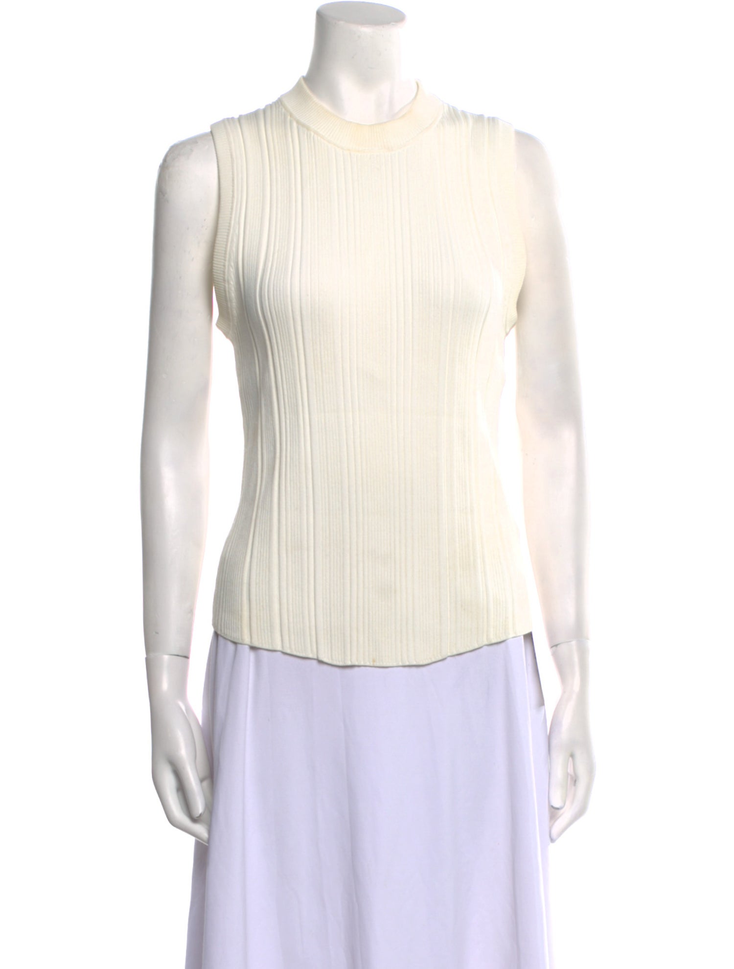 Veronica Beard Mock Neck Sleeveless Top
