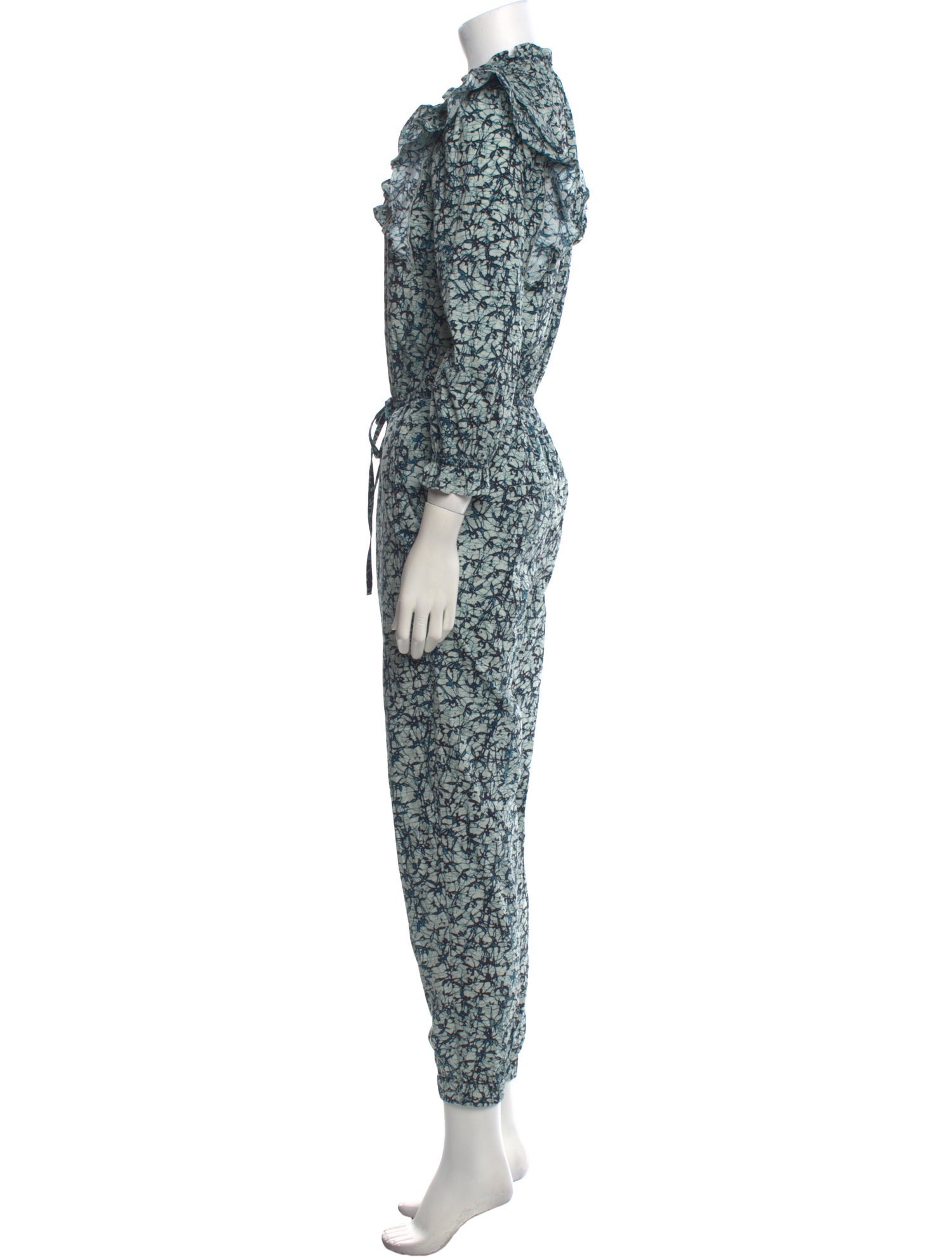Veronica Beard Printed V-Neck Jumpsuit