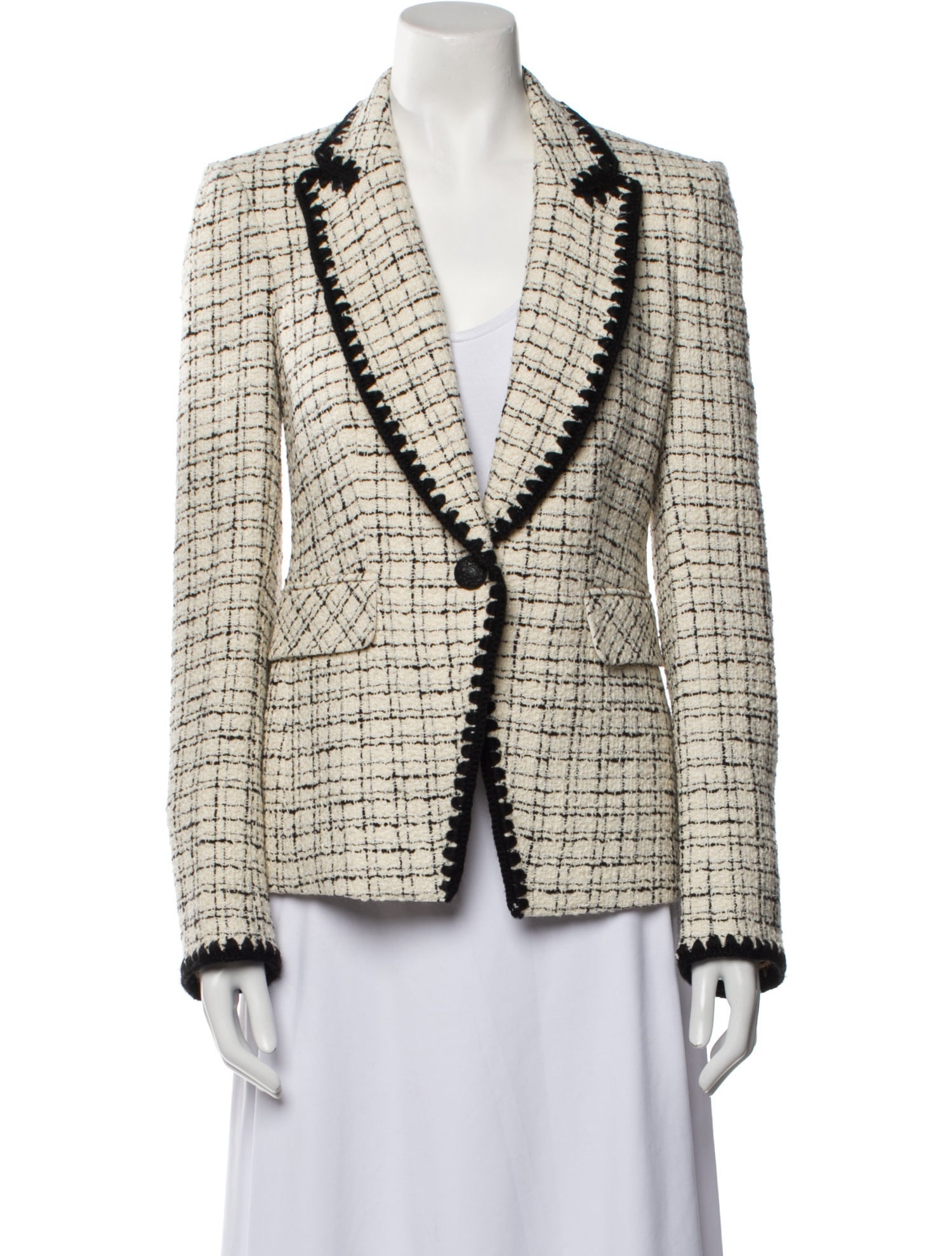 Veronica Beard Tweed Pattern Blazer