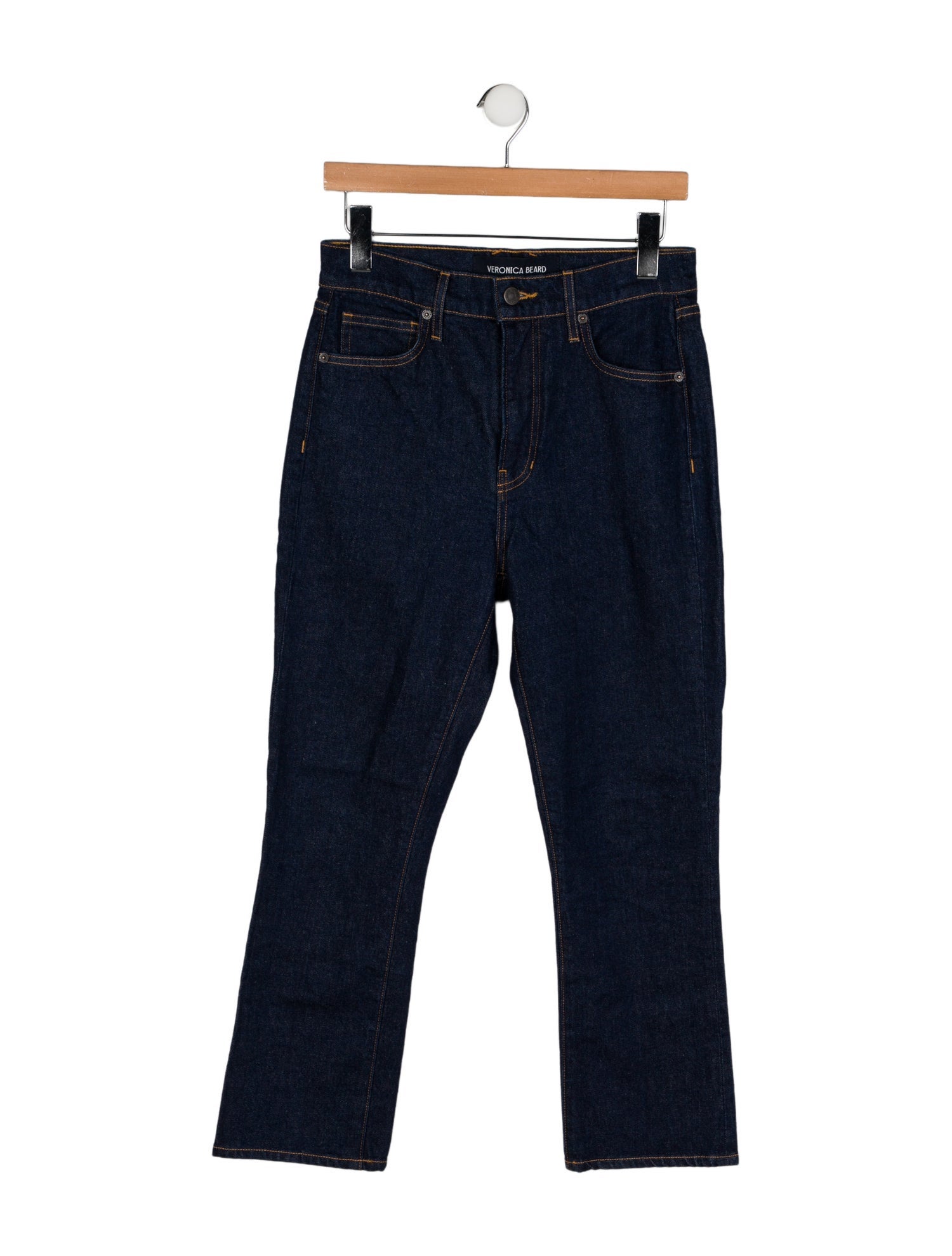 Veronica Beard High-Rise Straight Leg Jeans
