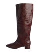Veronica Beard Leather Animal Print Riding Boots