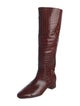 Veronica Beard Leather Animal Print Riding Boots