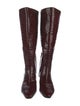 Veronica Beard Leather Animal Print Riding Boots