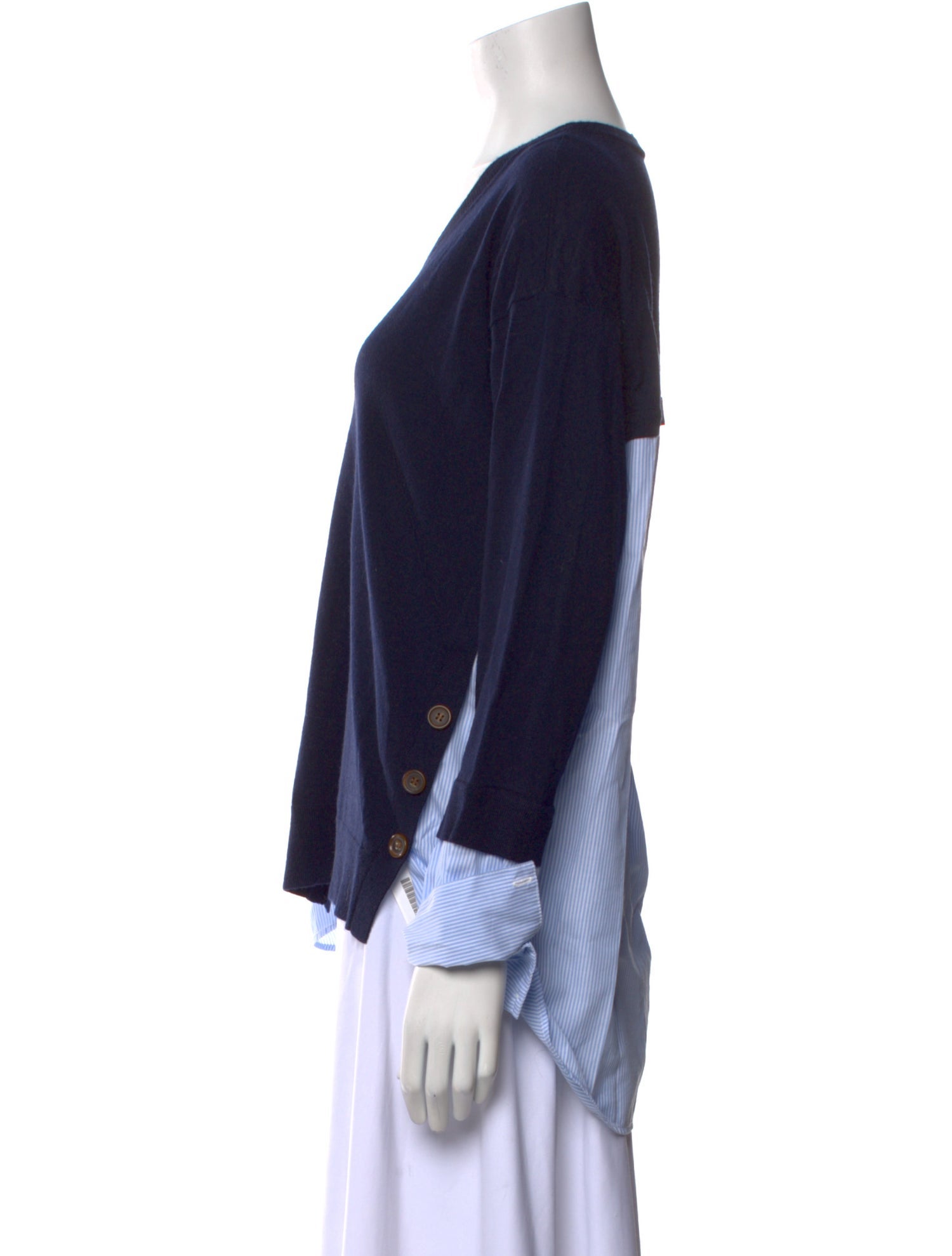 Veronica Beard Merino Wool Scoop Neck Sweatshirt