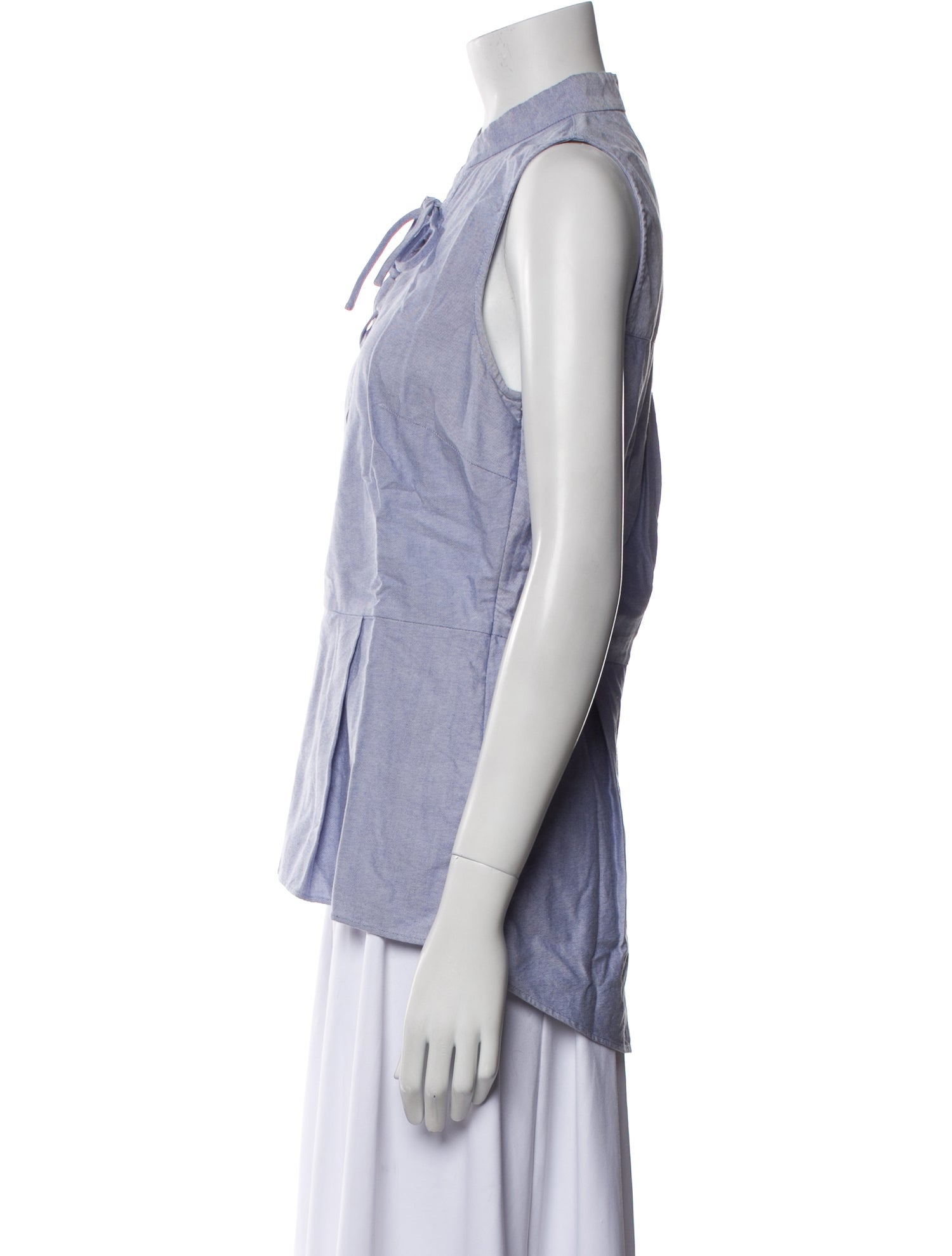 Veronica Beard Tie Neck Sleeveless Top