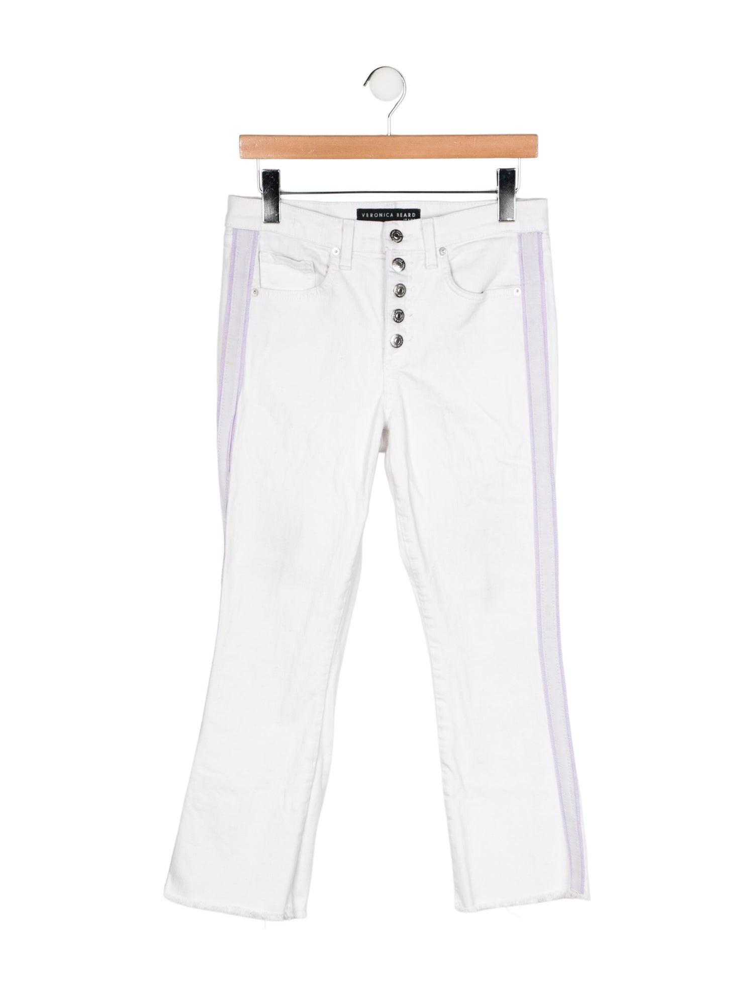 Veronica Beard Mid-Rise Straight Leg Jeans