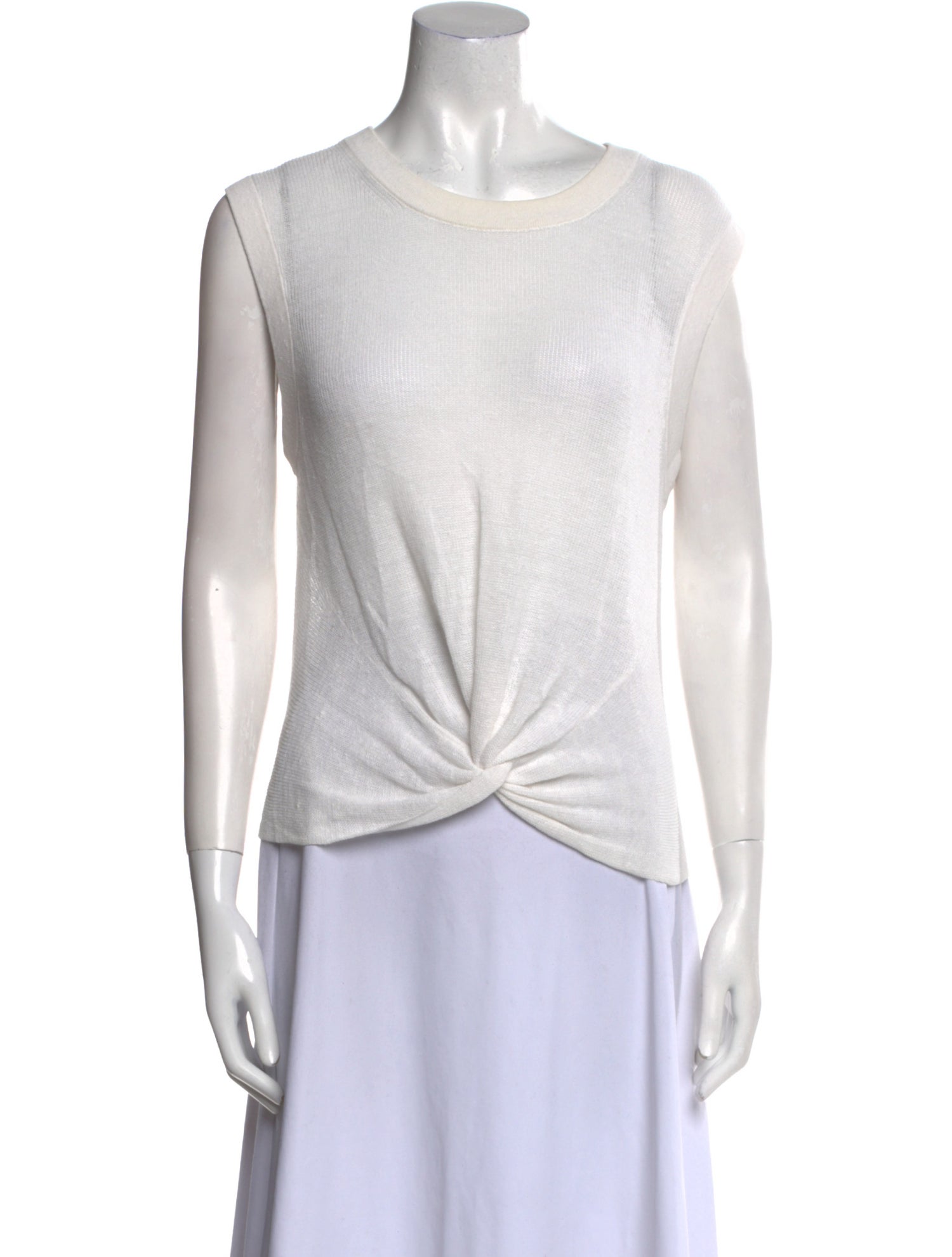 Veronica Beard Linen Scoop Neck T-Shirt