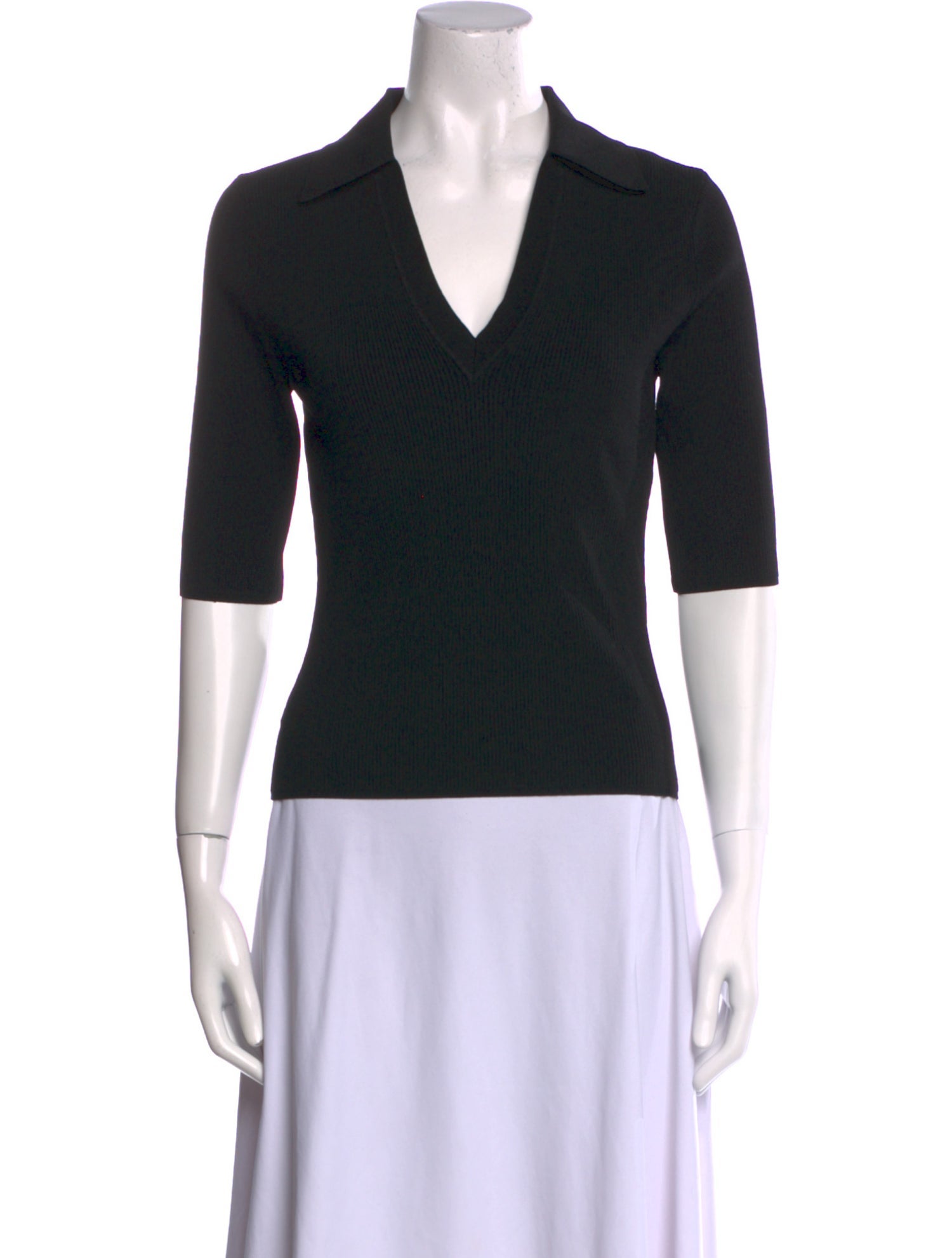 Veronica Beard Three-Quarter Sleeve Polo