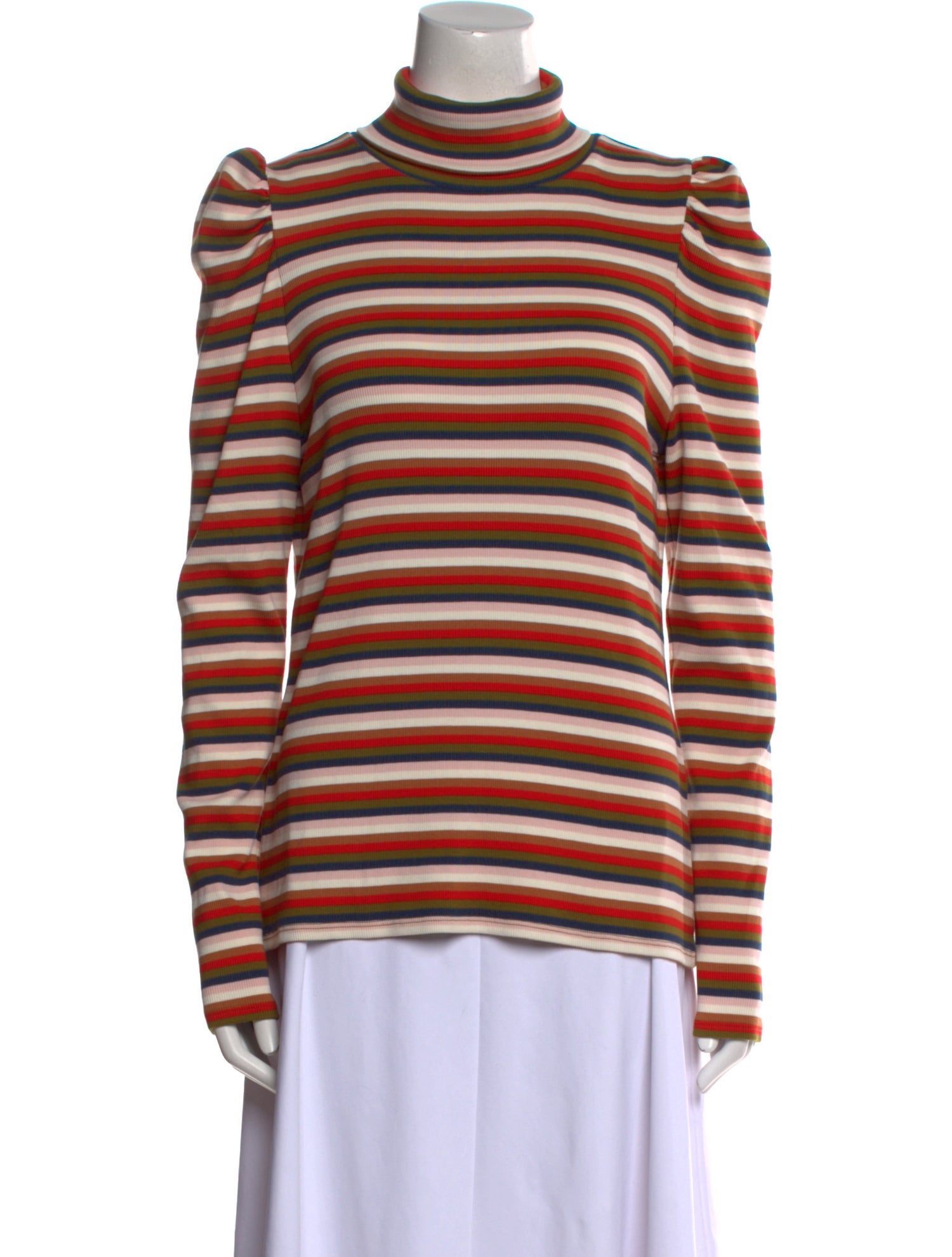 Veronica Beard Striped Turtleneck Top w/ Tags