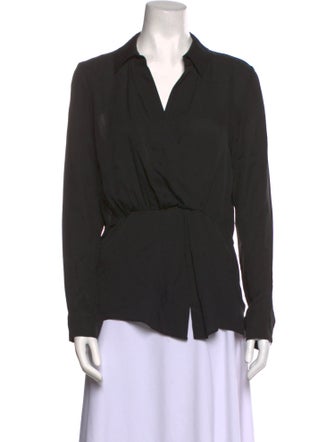 Veronica Beard Silk V-Neck Blouse