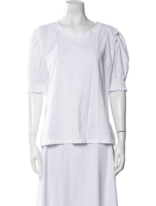 Veronica Beard Bateau Neckline Three-Quarter Sleeve T-Shirt