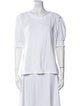 Veronica Beard Bateau Neckline Three-Quarter Sleeve T-Shirt
