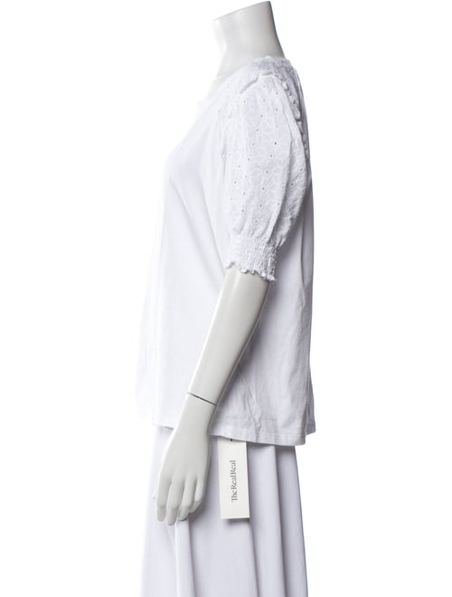 Veronica Beard Bateau Neckline Three-Quarter Sleeve T-Shirt