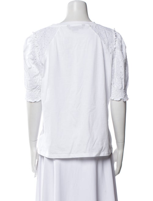 Veronica Beard Bateau Neckline Three-Quarter Sleeve T-Shirt