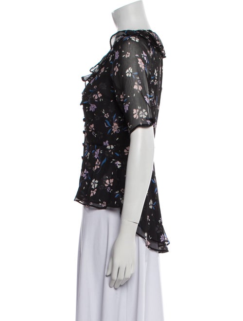 Veronica Beard Silk Floral Print Blouse