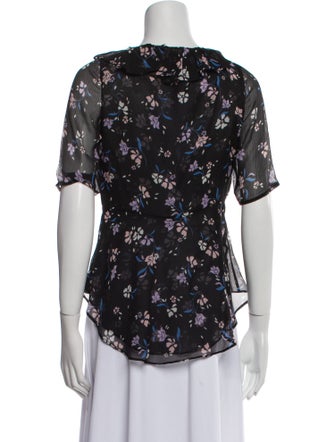 Veronica Beard Silk Floral Print Blouse