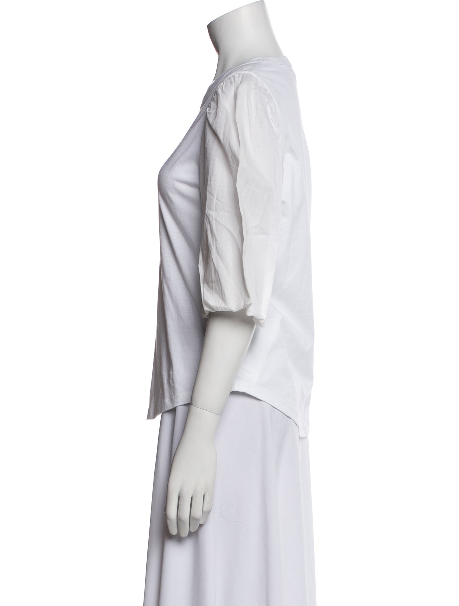 Veronica Beard Bateau Neckline Three-Quarter Sleeve T-Shirt