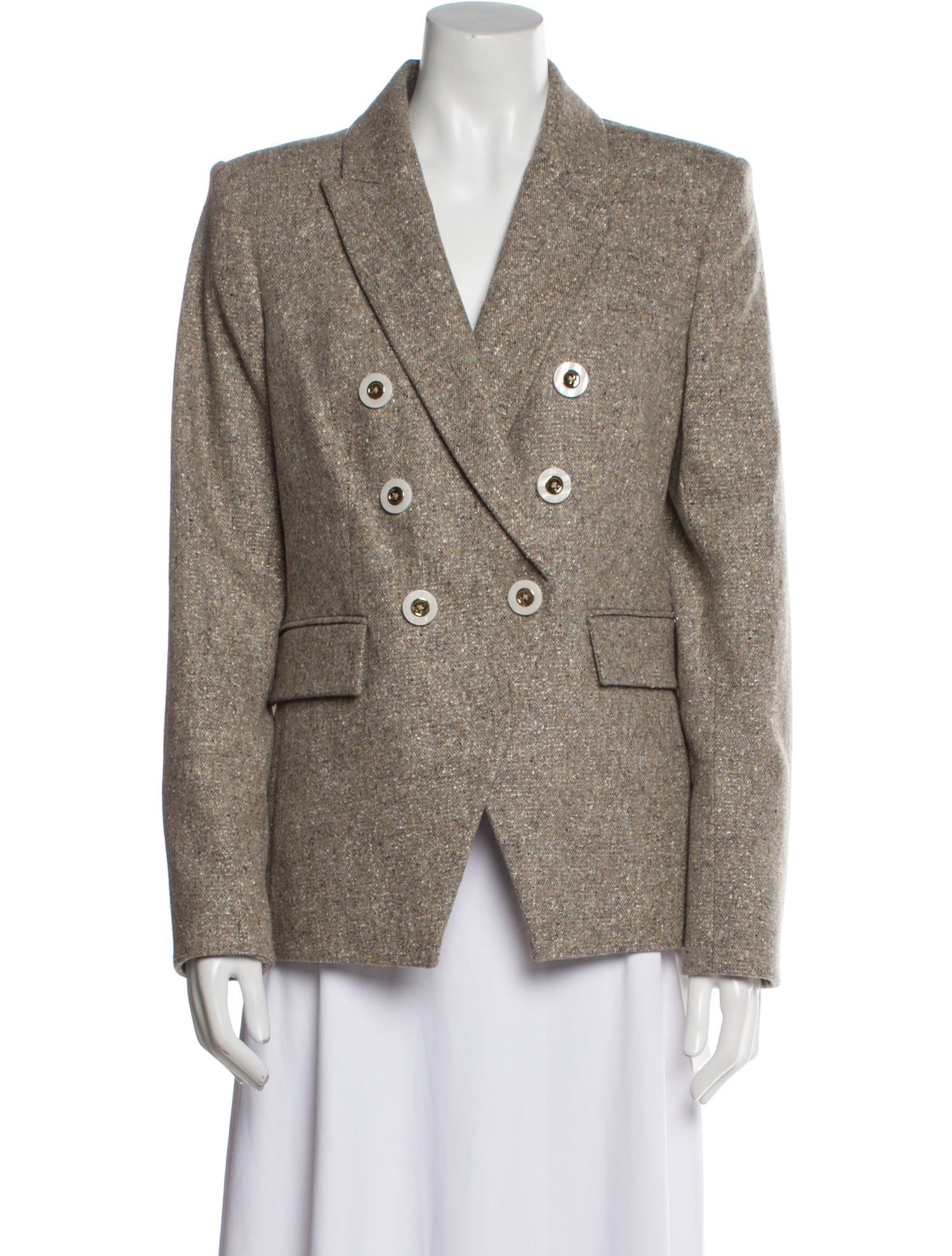 Veronica Beard Wool Tweed Pattern Blazer