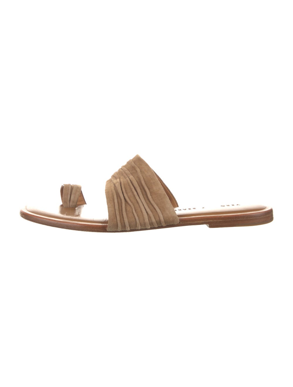 Veronica Beard Suede Slides Brown - image 1
