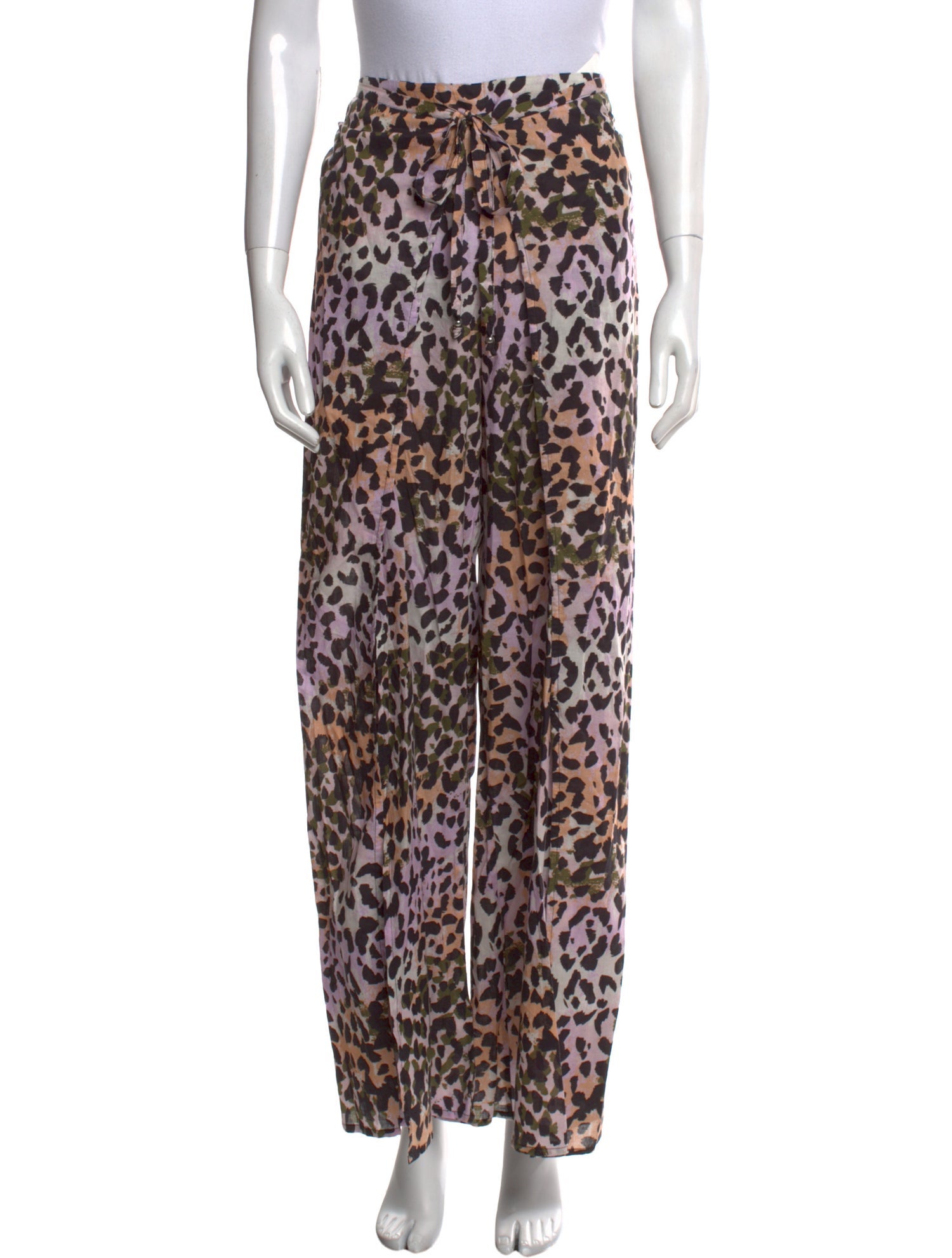 Veronica Beard Animal Print Wide Leg Pants