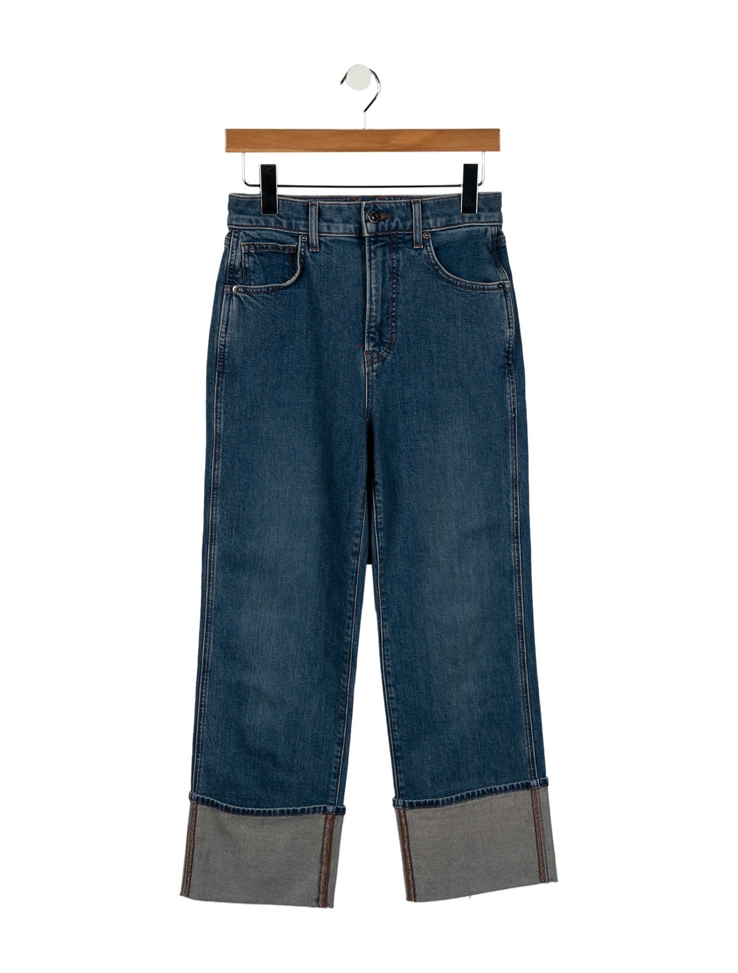 Veronica Beard High-Rise Wide Leg Jeans