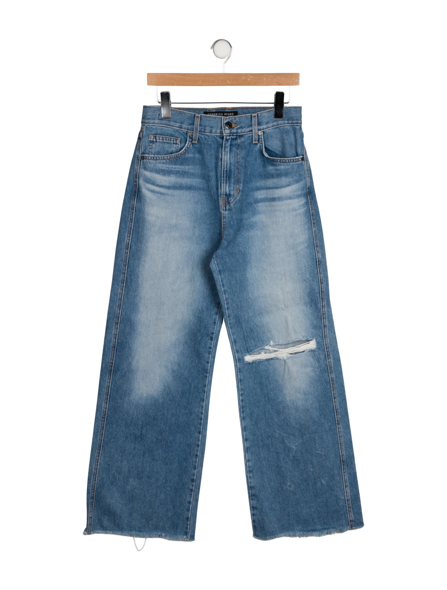 Veronica Beard High-Rise Wide Leg Jeans
