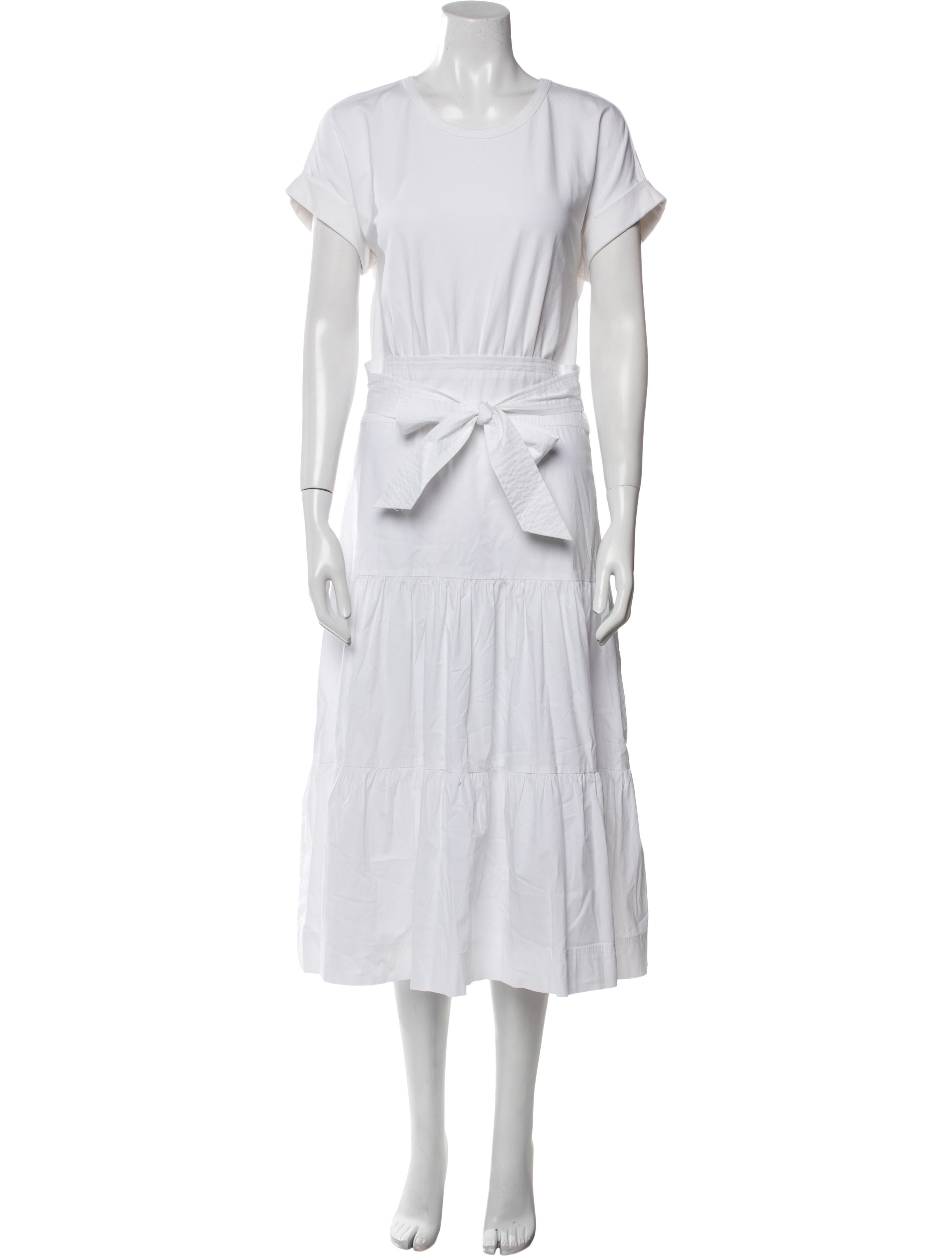 Veronica Beard Scoop Neck Midi Length Dress