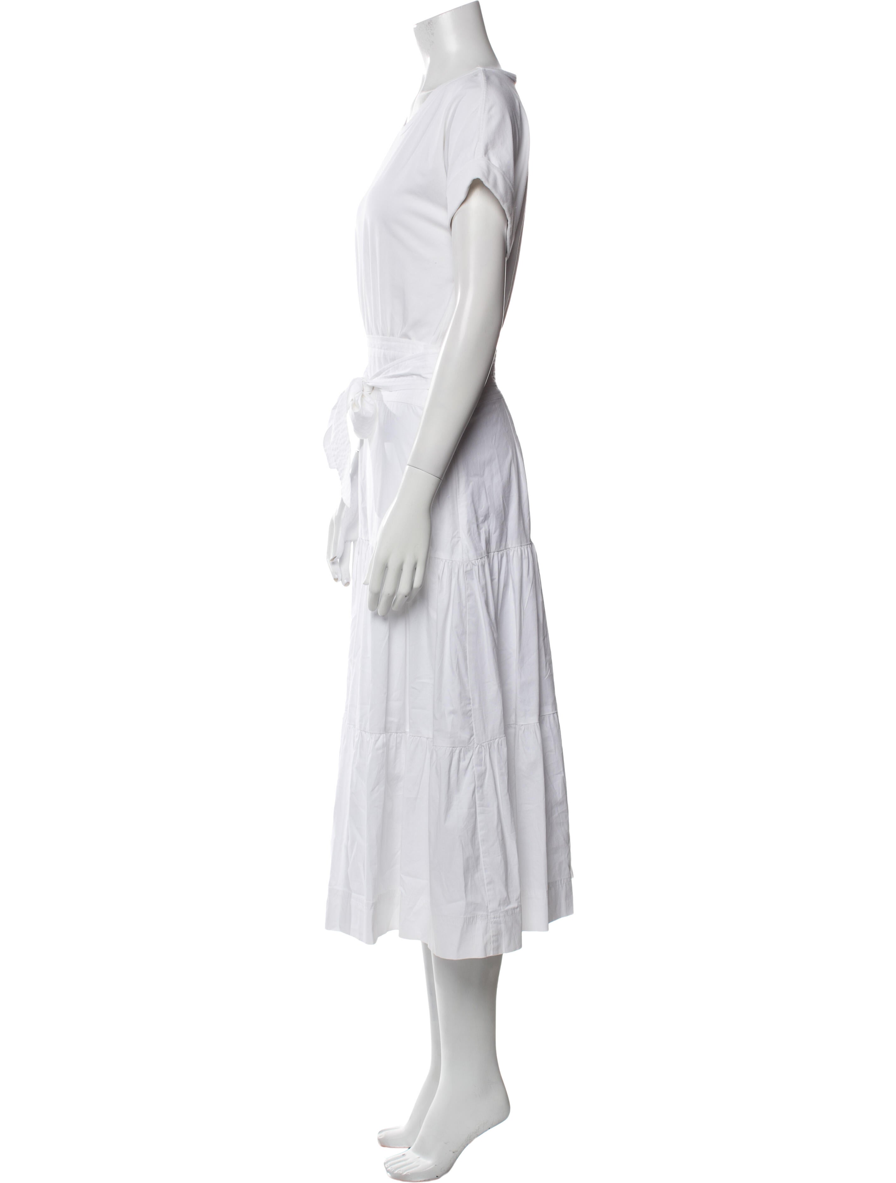 Veronica Beard Scoop Neck Midi Length Dress