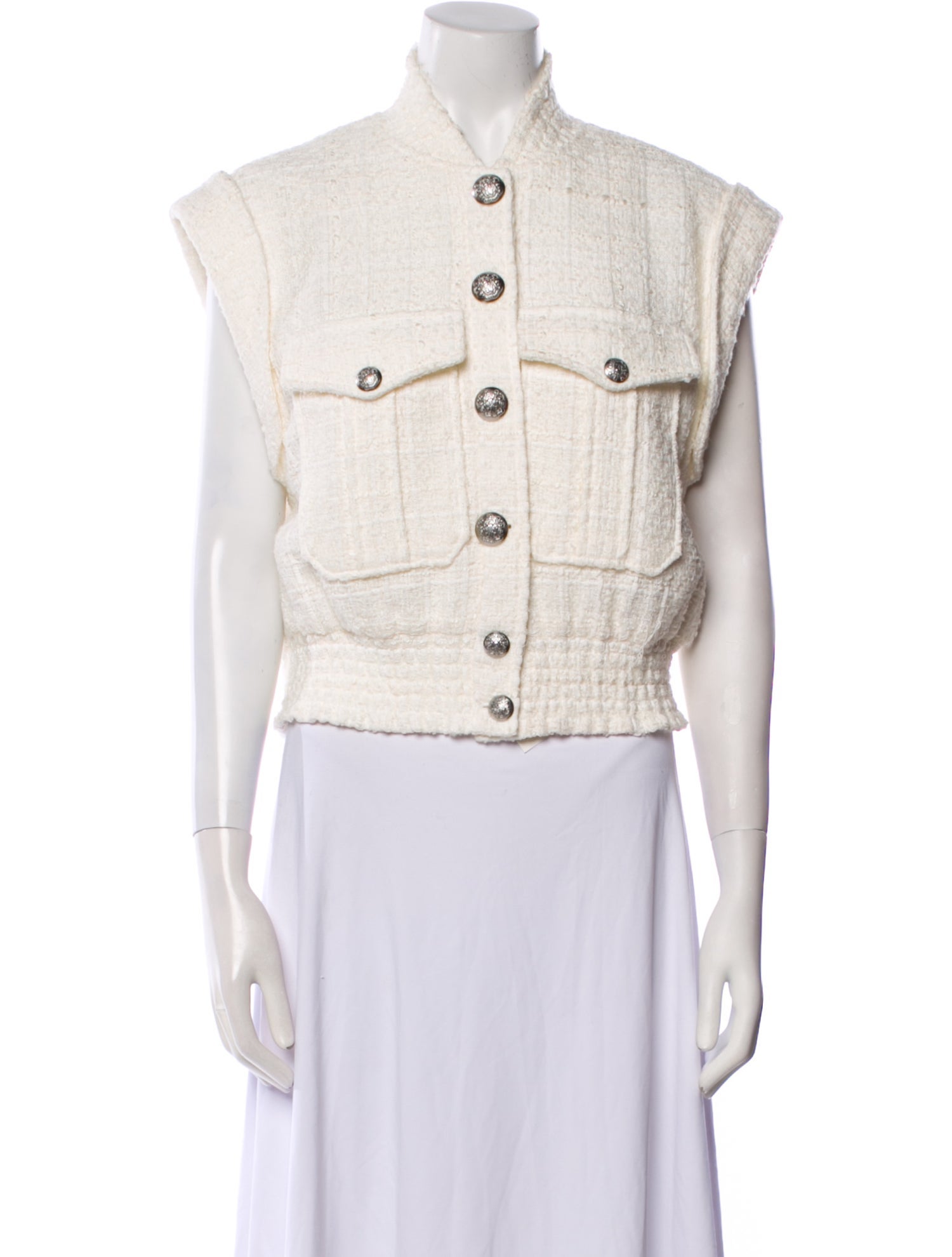 Veronica Beard Tweed Pattern Vest