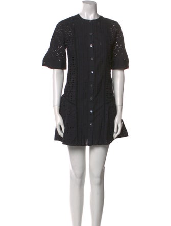 Veronica Beard Crew Neck Mini Dress