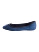 Veronica Beard Denim Bow Accents Ballet Flats