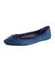 Veronica Beard Denim Bow Accents Ballet Flats