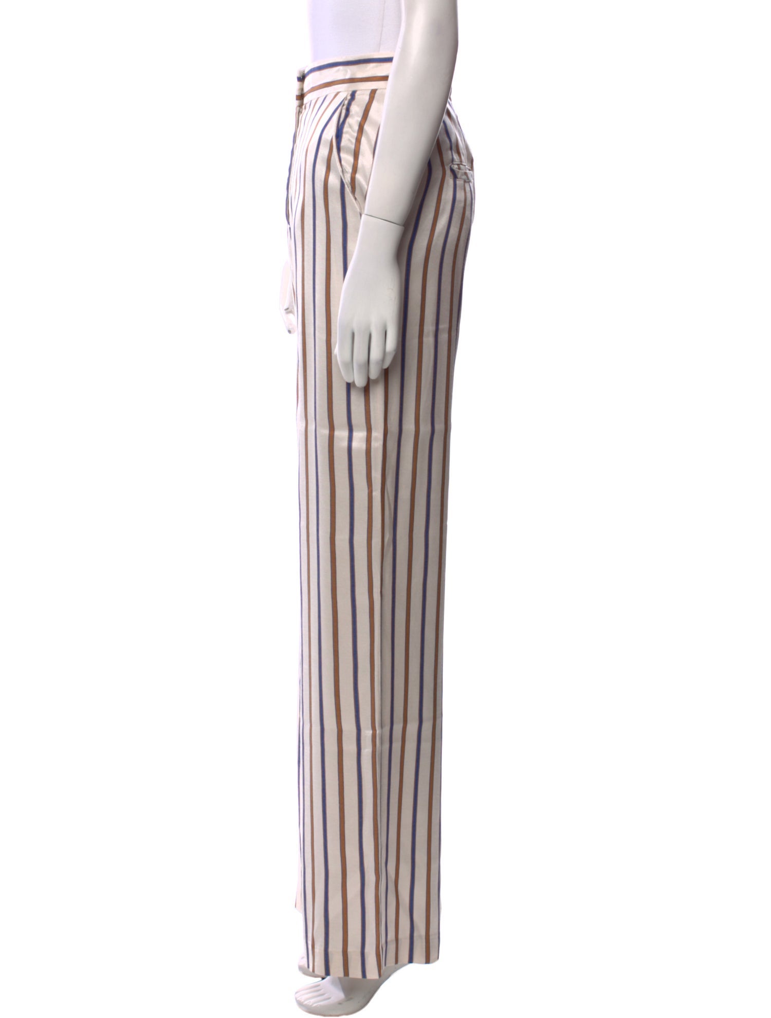 Veronica Beard Striped Wide Leg Pants