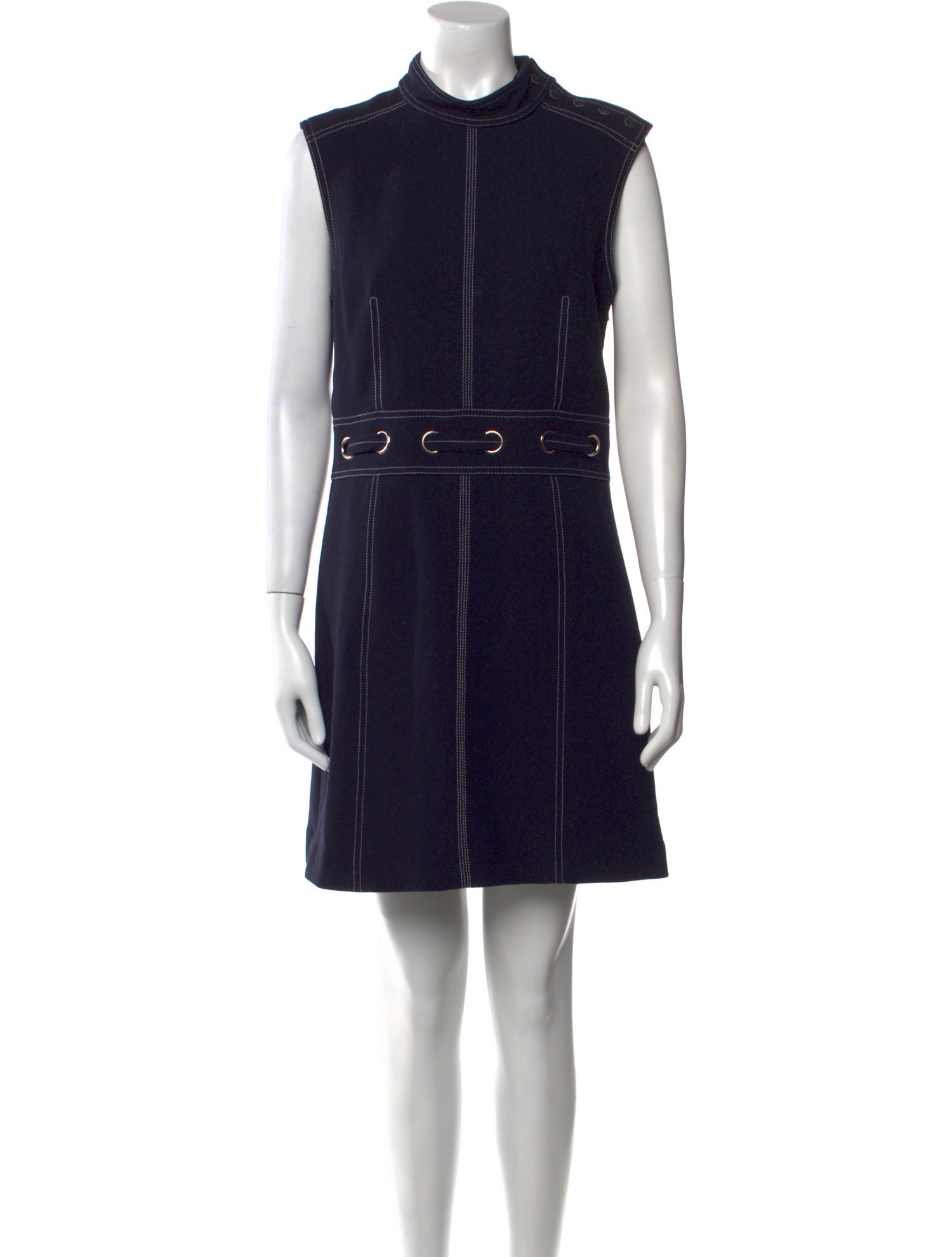 Veronica Beard Mock Neck Mini Dress