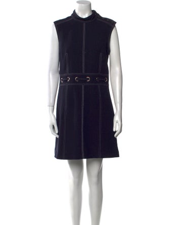 Veronica Beard Mock Neck Mini Dress