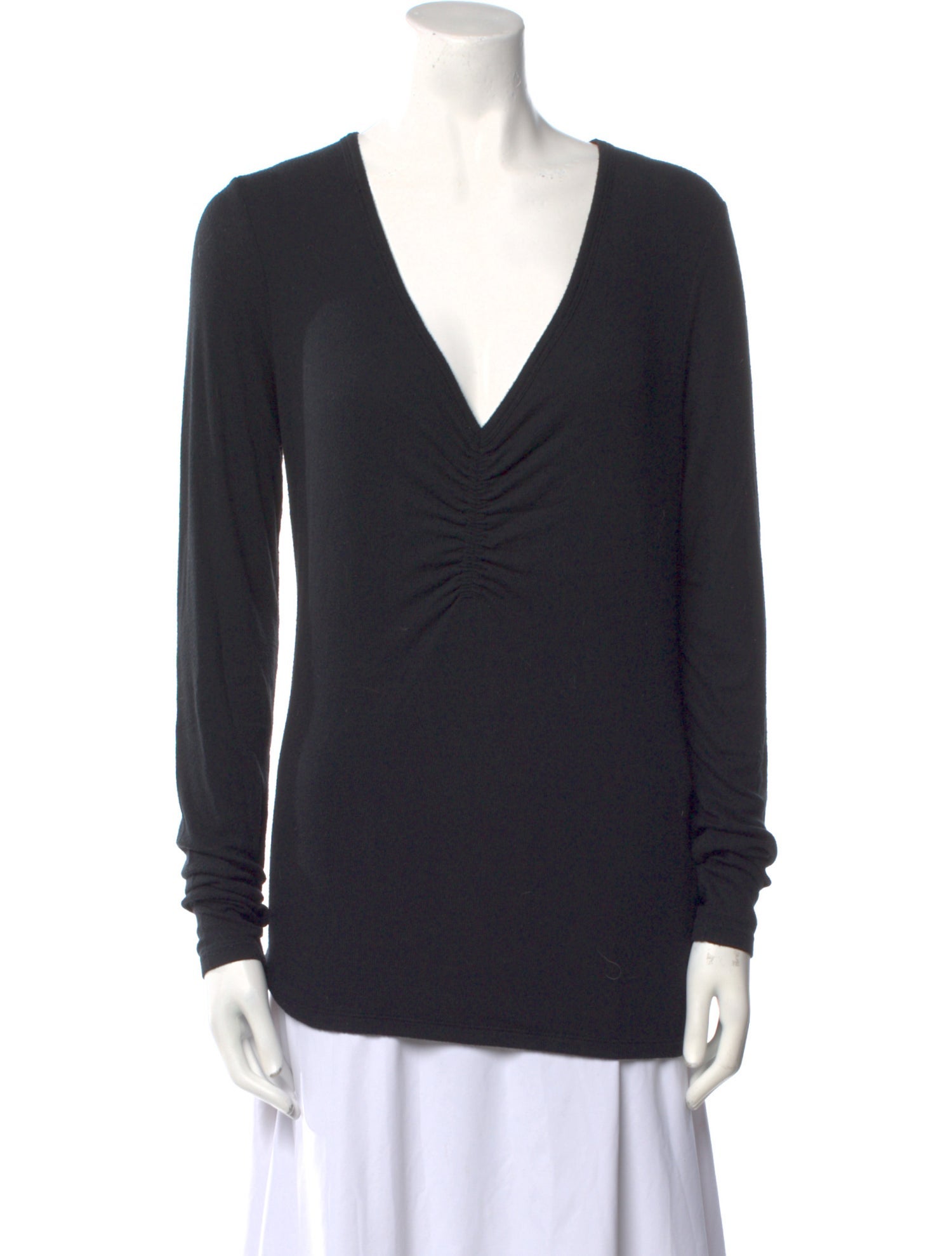 Veronica Beard V-Neck Long Sleeve Top