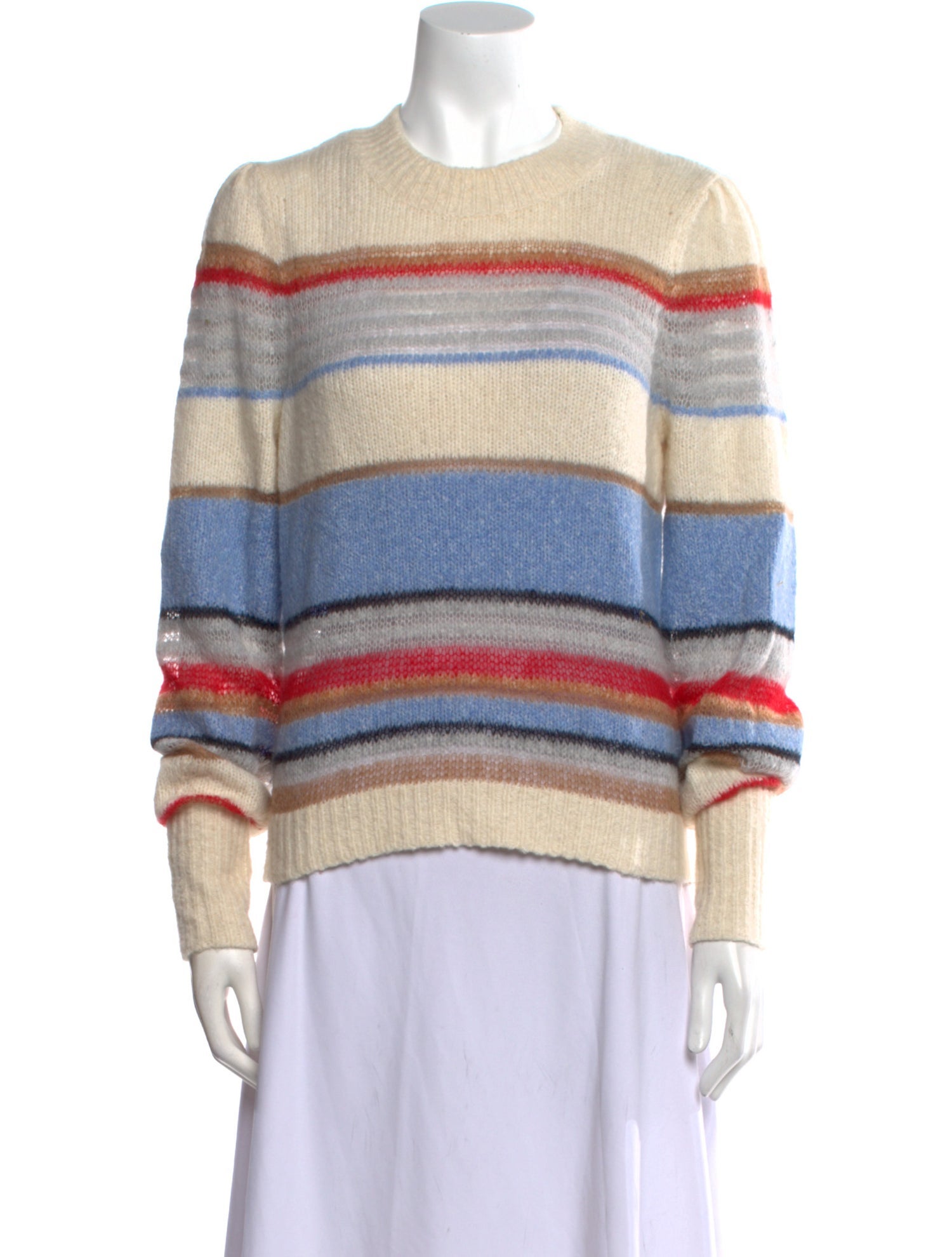 Veronica Beard Striped Crew Neck Sweater