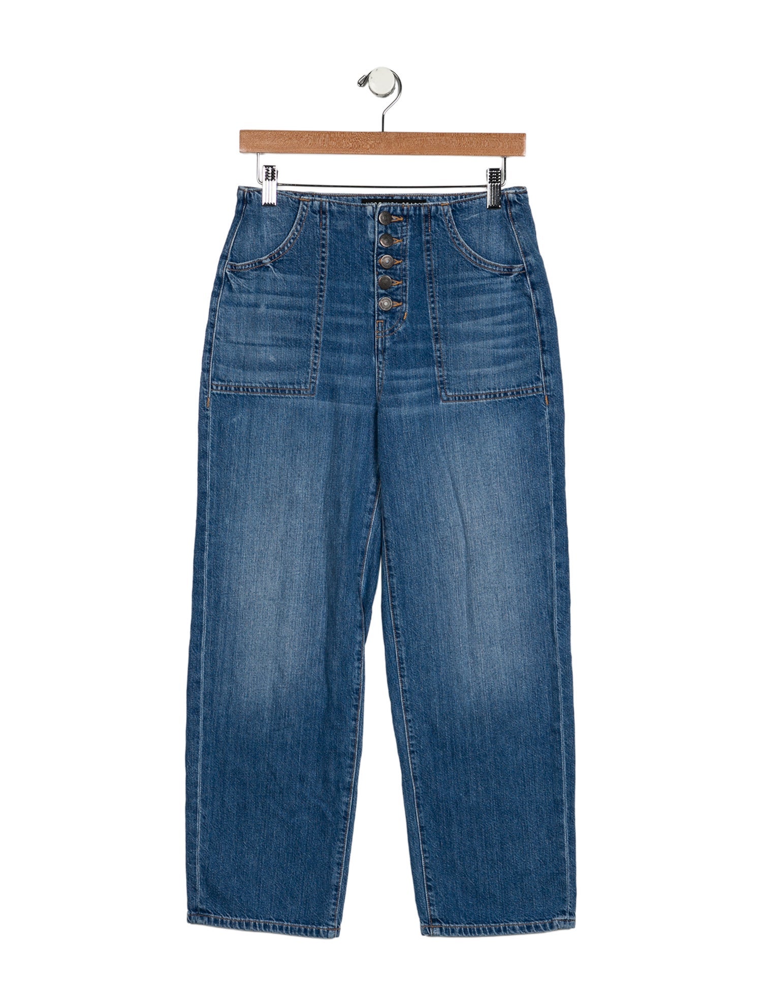 Veronica Beard Mid-Rise Straight Leg Jeans