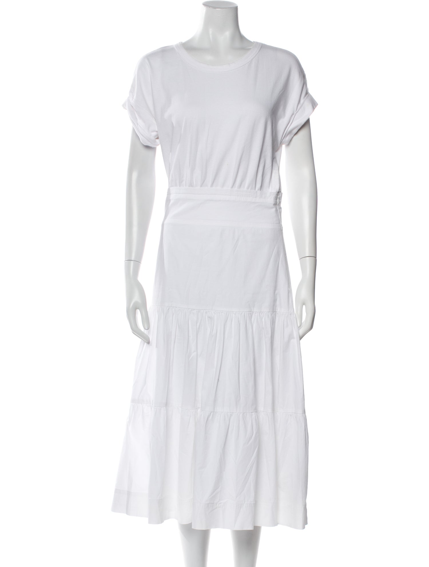 Veronica Beard Scoop Neck Midi Length Dress