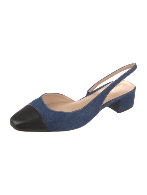 Veronica Beard Denim Slingback Flats