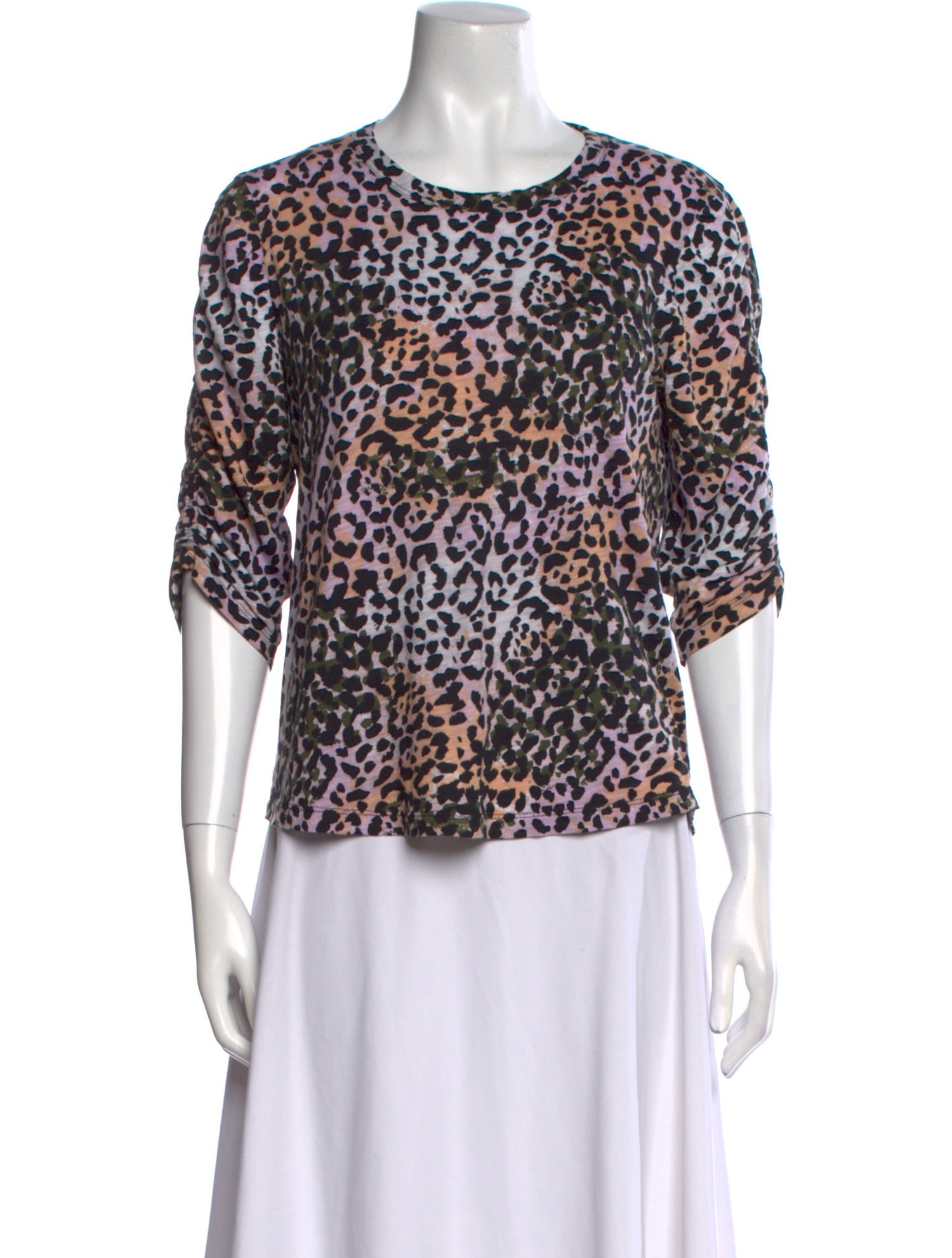 Veronica Beard Animal Print Crew Neck T-Shirt
