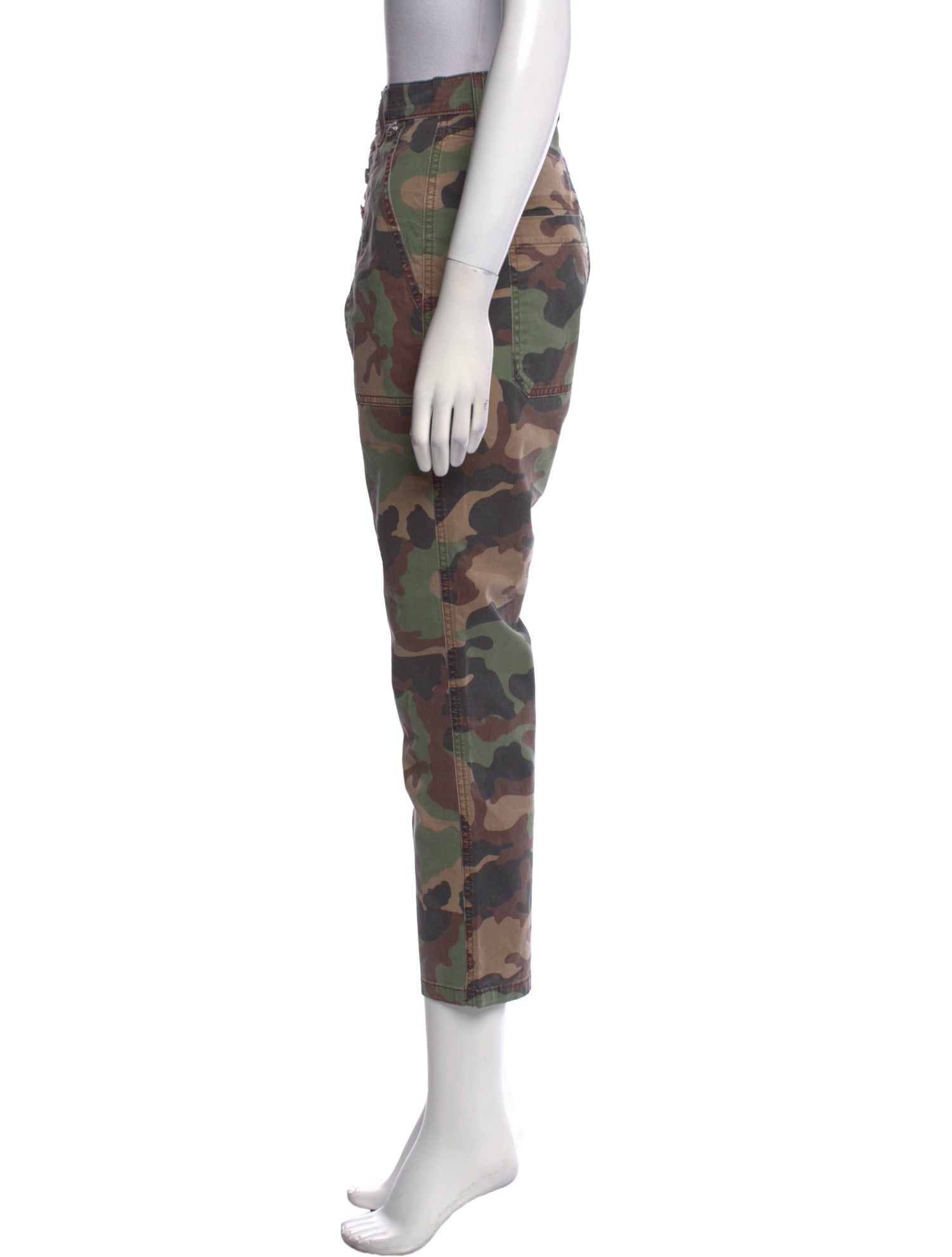 Veronica Beard Camouflage Print Straight Leg Pants