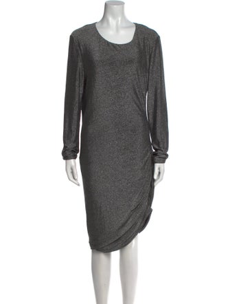 Veronica Beard Scoop Neck Midi Length Dress